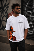 Matrixxwear Freedom Treasure Oversized Anime Graphic T-Shirt – White