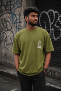 Olive Green Oversized Graphic T-Shirt | You Can't Please Everyone | Premium Cotton Streetwear