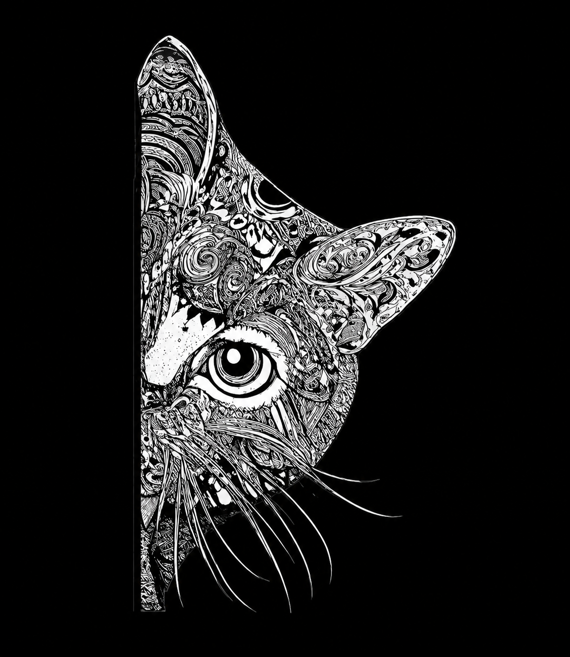Matrixxwear Curiosity Oversized Graphic T-Shirt – Premium Cotton Black Tee