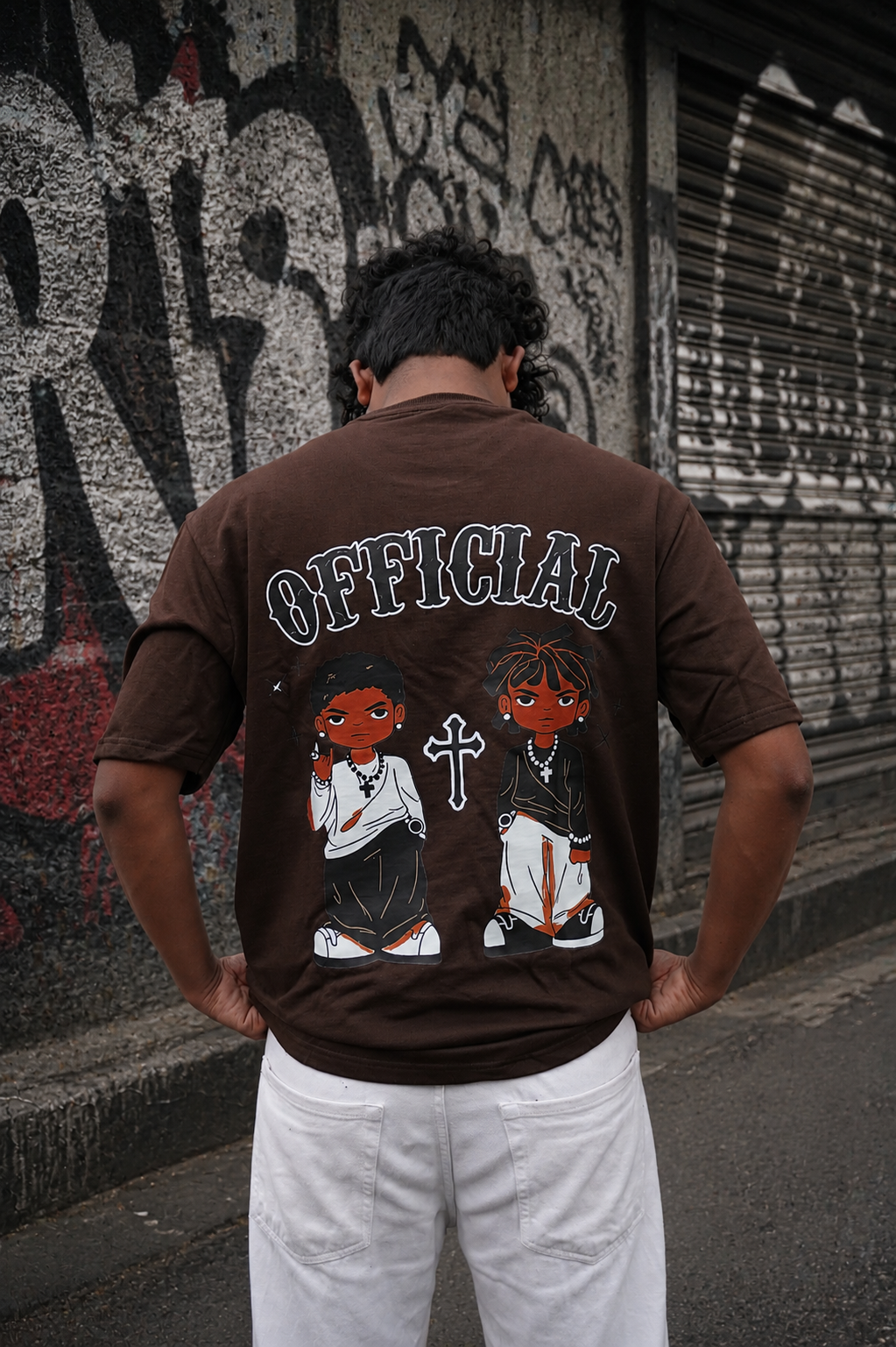 Matrixxwear Official Oversized Graphic T-Shirt – Brown | 100% Cotton Streetwear Tee